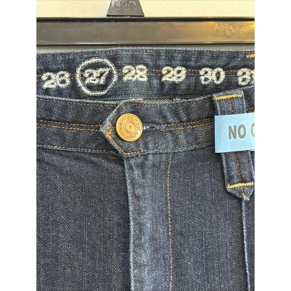 Earnest Sewn Women's Mid Rise Flare Pintuck Leg  Denim Jeans Sz 27 (act 30X34.5)